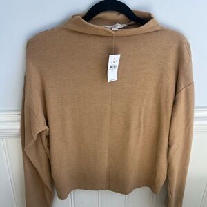 LOFT Women's Camel Cowl Neck Sweater